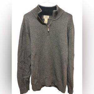 L.L. Bean Gray‎ Zip Up Sweater with Mock Neck